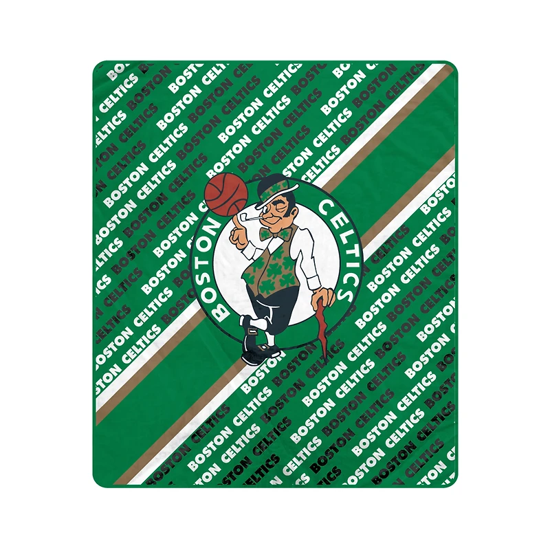Couverture ultra douce Pegasus Boston Celtics 60" x 70" (diagonale) avec logo et doublure