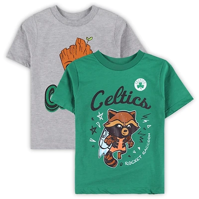 Ensemble de t-shirts deux pièces pour enfants d'âge préscolaire Boston Celtics Guardians Of The Galaxy