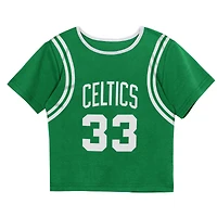Ensemble t-shirt et short Mitchell & Ness Larry Bird vert Kelly Boston Celtics Play by Place pour enfants d'âge préscolaire