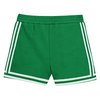 Ensemble t-shirt et short Mitchell & Ness Larry Bird vert Kelly Boston Celtics Play by Place pour enfants d'âge préscolaire
