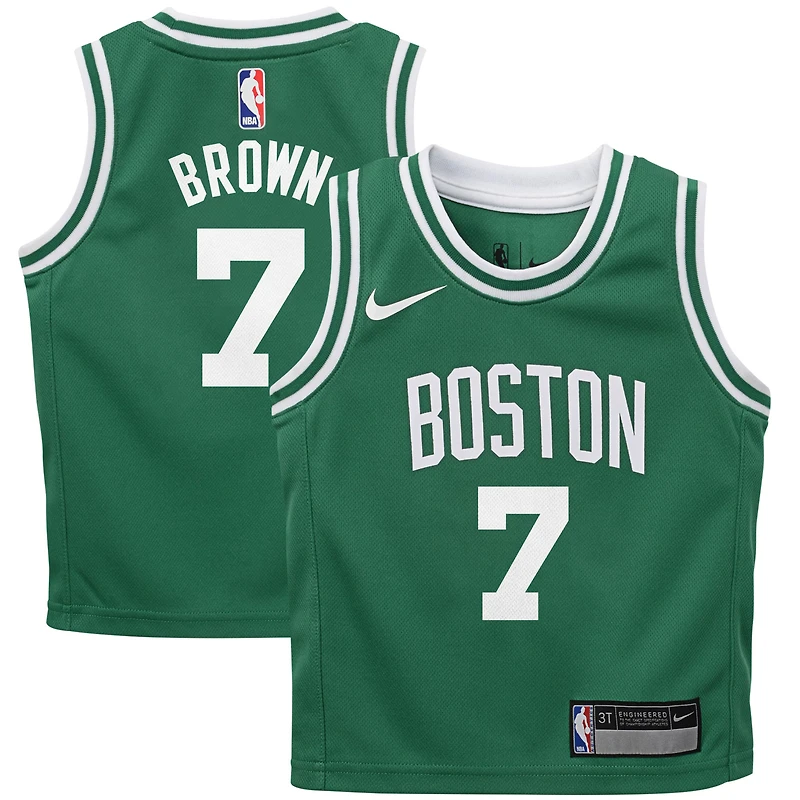 Maillot Nike Jaylen Brown Kelly Green Boston Celtics Swingman pour enfants d'âge préscolaire - Édition Icon