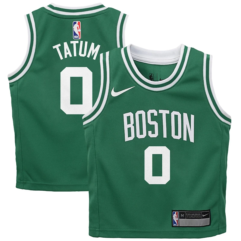 Maillot de joueur Nike Jayson Tatum Swingman des Boston Celtics pour enfants d'âge préscolaire - Édition Icon