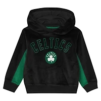 Sweat à capuche en velours noir Boston Celtics pour enfants d'âge préscolaire Outerstuff