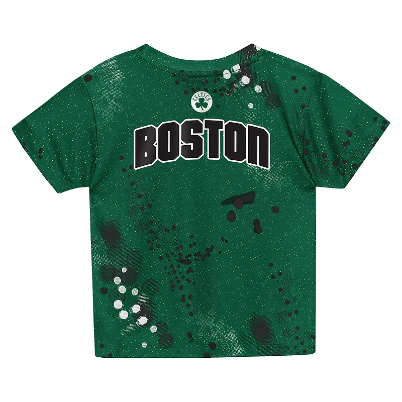 Ensemble t-shirt et short Kelly Green Boston Celtics Home Plate pour enfants d'âge préscolaire Outerstuff
