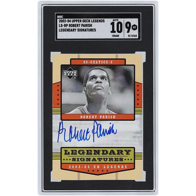 Robert Parrish Boston Celtics Autographié 2003-04 Upper Deck Legends Legendary Signatures #LS-RP SGC Authentifié 9/10 Carte