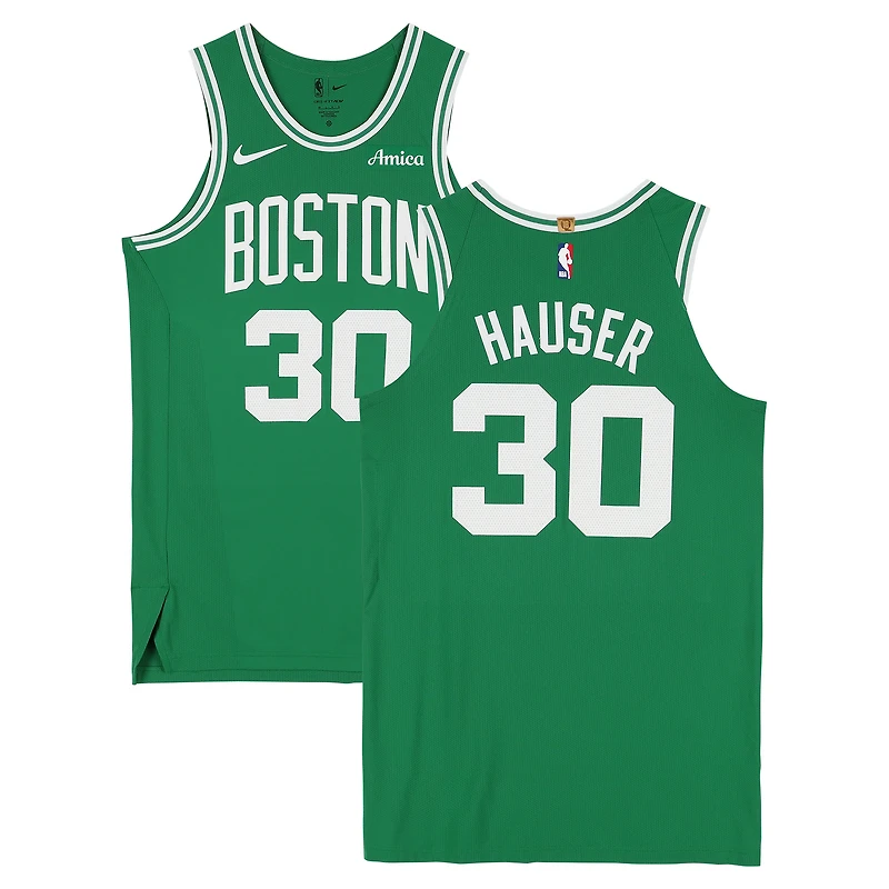Maillot vert Kelly n° 30 porté par Sam Hauser (Boston Celtics) lors du match contre les Milwaukee Bucks le 2 mars 2026 - Taille 48+4