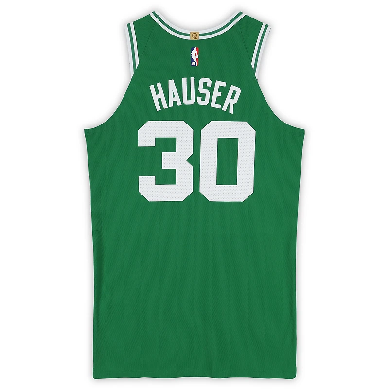 Sam Hauser Boston Celtics Game-Used #30 Kelly Green Nike Jersey vs. Philadelphia 76ers on May 2, 2026 - Size 48+4