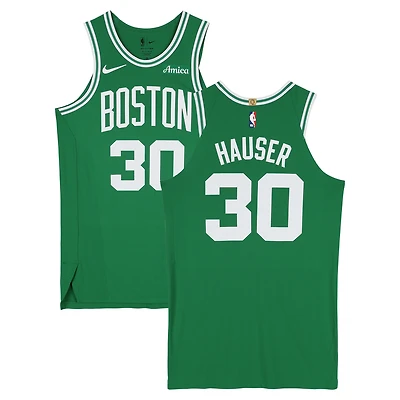 Maillot Nike vert Kelly n° 30 porté par Sam Hauser (Boston Celtics) lors du match contre les Philadelphia 76ers le 2 mai 2026 - Taille 48+4