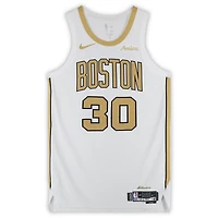 Sam Hauser Boston Celtics Game-Used #30 White City Jersey vs. Philadelphia 76ers on March 1, 2026 - Size 48+4