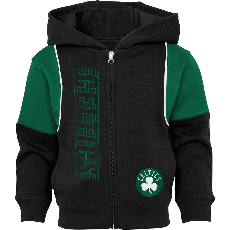 Bambin Noir Boston Celtics Shot Caller - Ensemble sweat à capuche et pantalon entièrement zippé