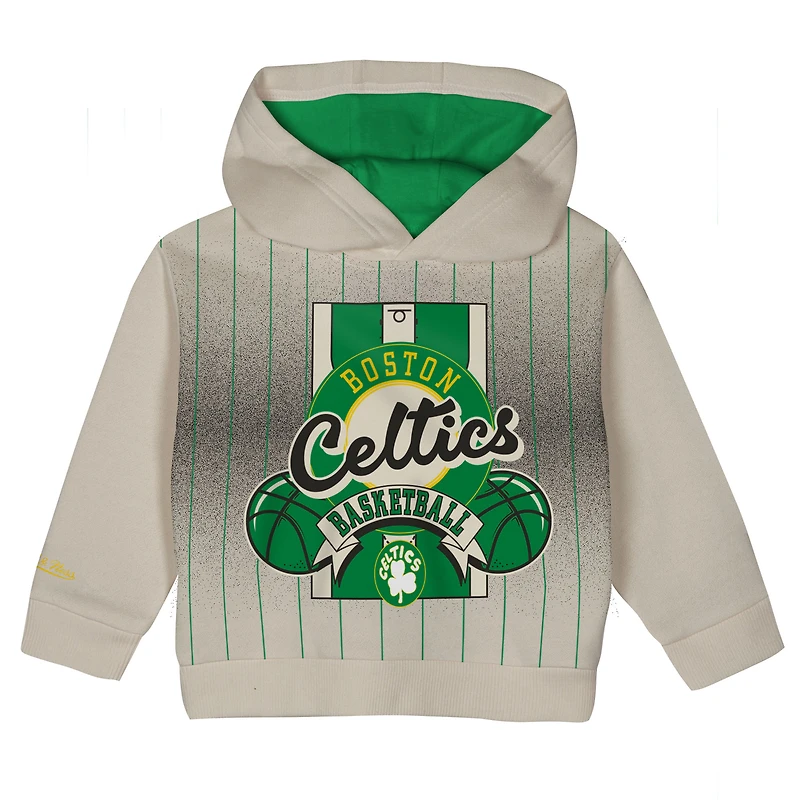 Toddler Mitchell & Ness Cream/Kelly Green Boston Celtics Retro Roots Oversized Pullover Hoodie Pants Set