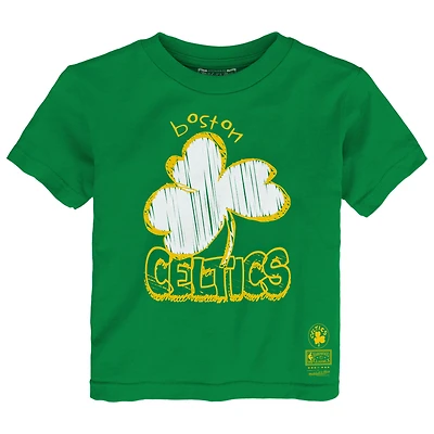 T-shirt vert Kelly Mitchell & Ness pour tout-petits, équipe préférée des Boston Celtics