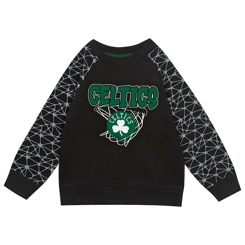 Ensemble sweat-shirt et pantalon en polaire noire Boston Celtics Nothing But Net pour tout-petit, de la marque Outerstuff.