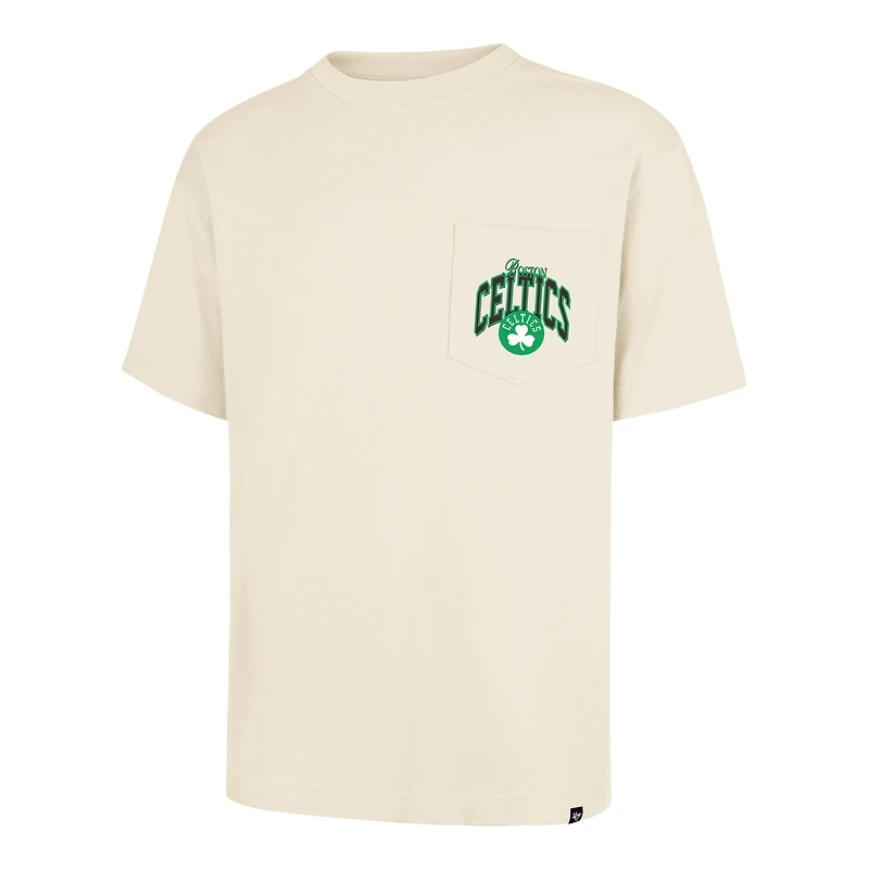 Unisex '47 Cream Boston Celtics Crossover Collection Foundation Pocket T-Shirt