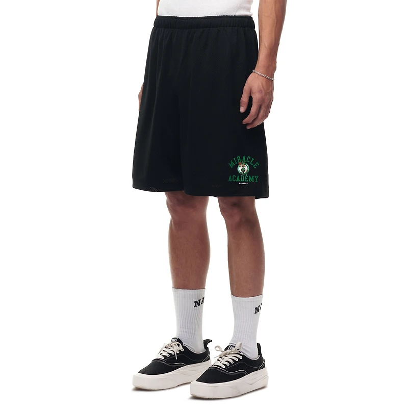 Short d'entraînement baggy en maille noire unisexe Boston Celtics Miracle Academy x NBA Collection