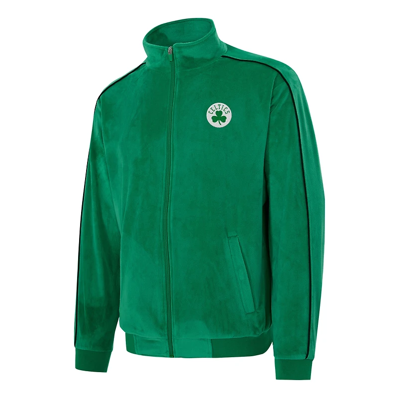 Unisex Concepts Sport Kelly Green Boston Celtics Archives Velour Full-Zip Jacket
