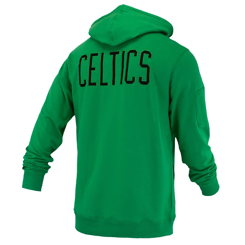 Sweat à capuche unisexe FISLL Kelly Green Boston Celtics Logoman Shadow Collection