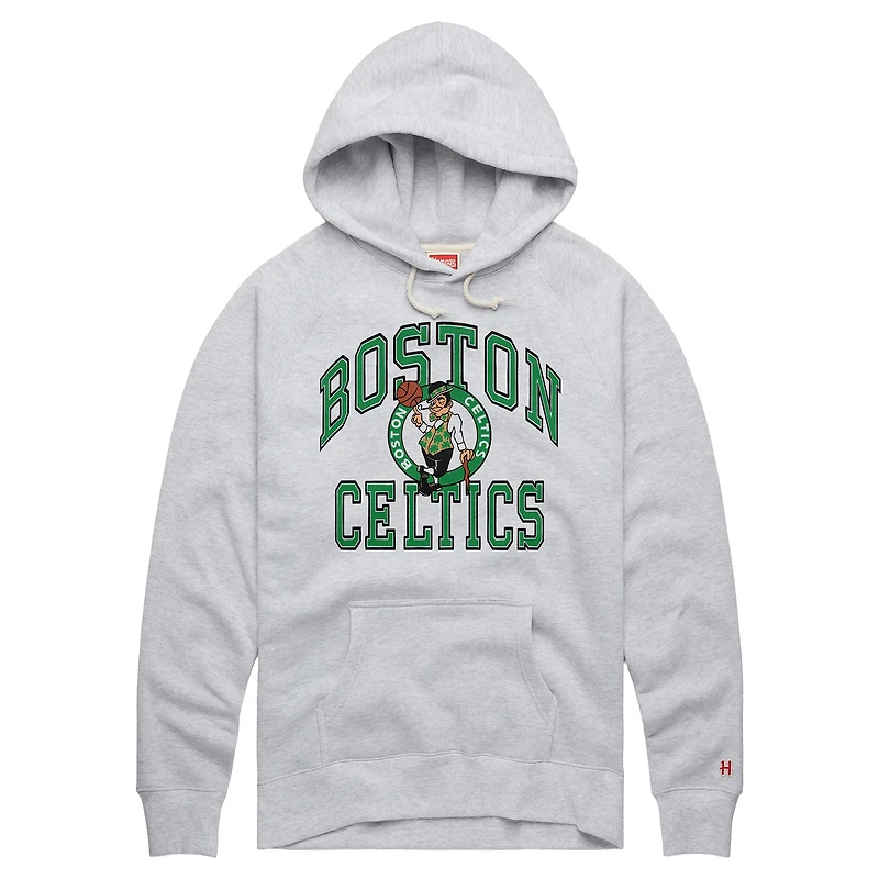 Sweat à capuche unisexe Homage Ash Boston Celtics Logo Arch