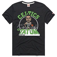 Unisex Homage Jayson Tatum Charcoal Boston Celtics 2024/25 City Edition Caricature Tri-Blend T-Shirt