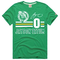 Unisex  Homage Jayson Tatum Kelly Green Boston Celtics Jersey Remix Tri-Blend T-Shirt