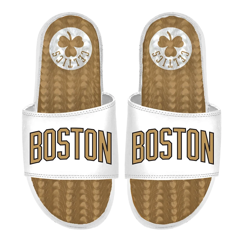 Unisex ISlide  White Boston Celtics 2025/26 City Edition Gel Slide Sandals