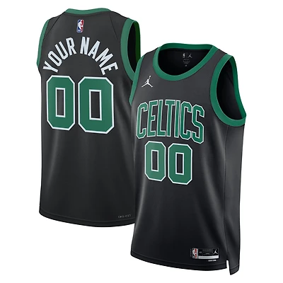 Unisex Jordan Brand Black Boston Celtics Custom Swingman Jersey - Statement Edition