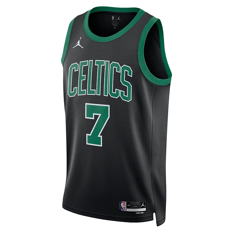 Unisex Jordan Brand Jaylen Brown Black Boston Celtics Swingman Jersey - Statement Edition