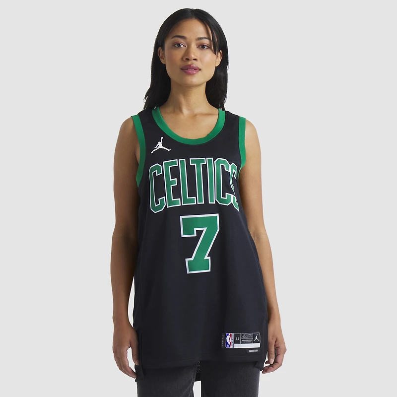 Unisexe Jordan Brand Jaylen Brown Noir Boston Celtics Swingman Jersey - Statement Edition