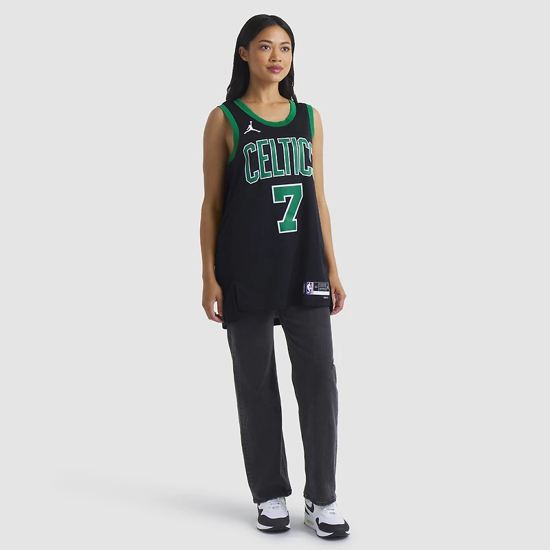 Unisex Jordan Brand Jaylen Brown Black Boston Celtics Swingman Jersey - Statement Edition