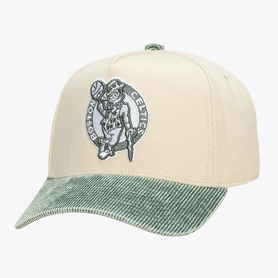 Casquette unisexe Mitchell & Ness crème/verte Boston Celtics Faded Pro