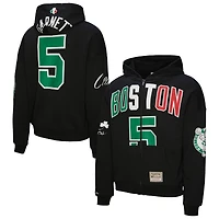 Unisex Mitchell & Ness Kevin Garnett Black Boston Celtics Hardwood Classics Maxxed Out Full-Zip Hoodie