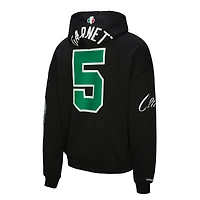 Sweat à capuche unisexe Mitchell & Ness Kevin Garnett noir Boston Celtics Hardwood Classics Maxxed Out entièrement zippé