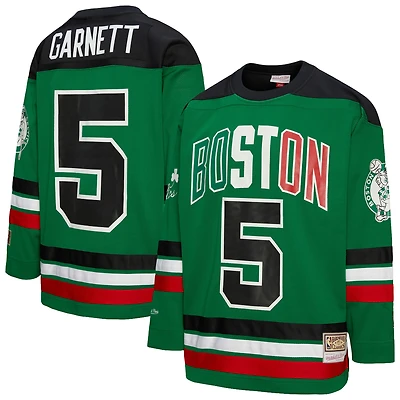 Unisex Mitchell & Ness Kevin Garnett Kelly Green Boston Celtics Maxxed Out Fashion Hockey Jersey