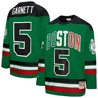 Unisex Mitchell & Ness Kevin Garnett Kelly Green Boston Celtics Maxxed Out Fashion Hockey Jersey