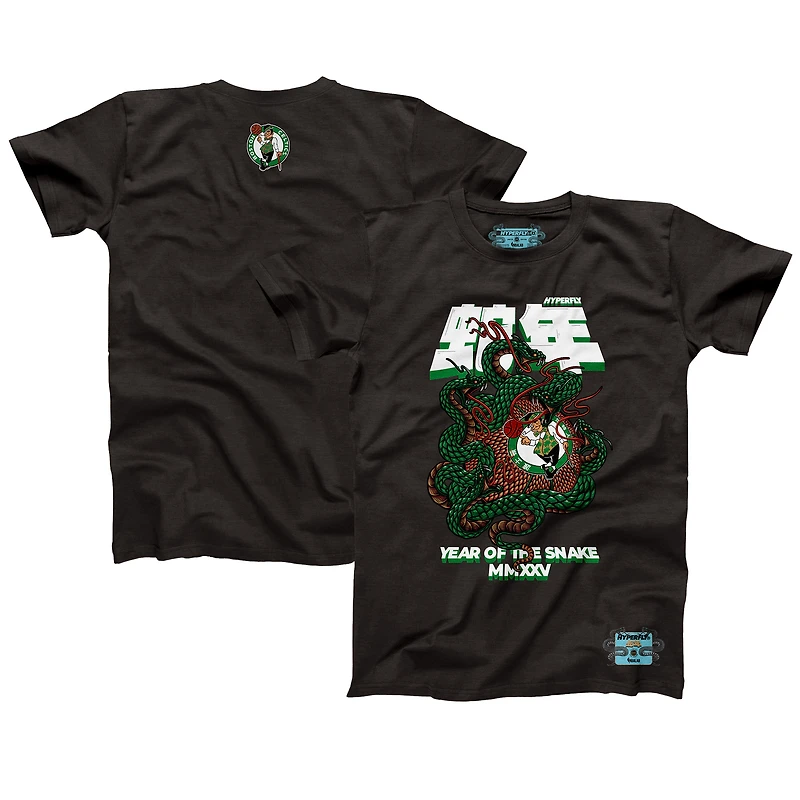 Unisex NBALab x Hyperfly Heather Black Boston Celtics Year of the Snake Lunar New Collection T-Shirt
