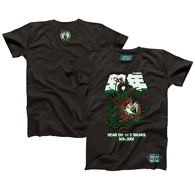 Unisex NBALab x Hyperfly Heather Black Boston Celtics Year of the Snake Lunar New Collection T-Shirt