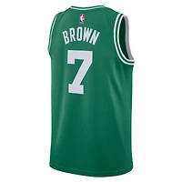 Unisexe Nike Jaylen Marron Blanc Boston Celtics Swingman Jersey - Édition Association