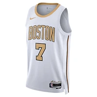 Unisex Nike Jaylen Brown White Boston Celtics 2025/26 Swingman Jersey - City Edition