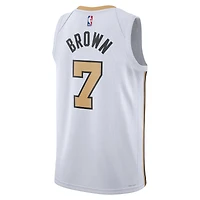 Unisex Nike Jaylen Brown White Boston Celtics 2025/26 Swingman Jersey - City Edition