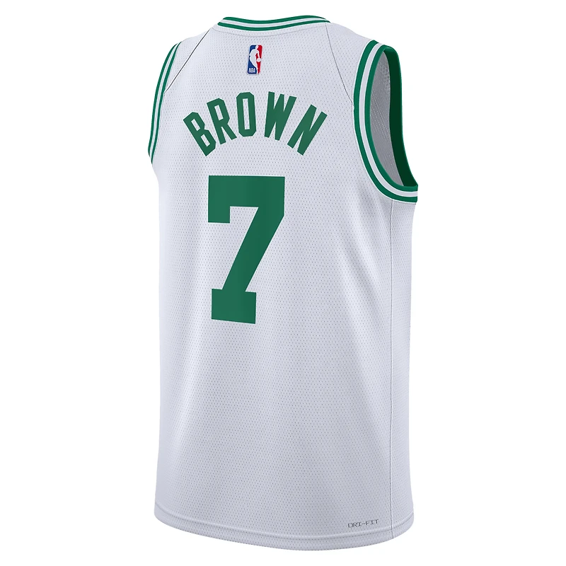 Unisexe Nike Jaylen Marron Blanc Boston Celtics Swingman Jersey - Édition Association