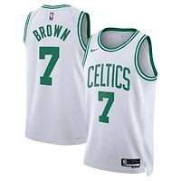 Unisex Nike Jaylen Brown White Boston Celtics Swingman Jersey - Association Edition