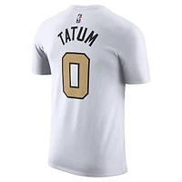 T-shirt unisexe Nike Jayson Tatum blanc Boston Celtics édition City 2025/26 avec nom et numéro
