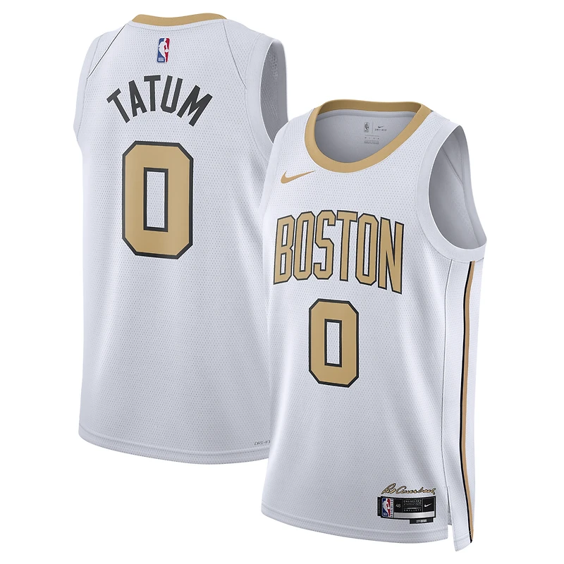 Maillot Swingman unisexe Nike Jayson Tatum blanc Boston Celtics 2025/26 - Édition City