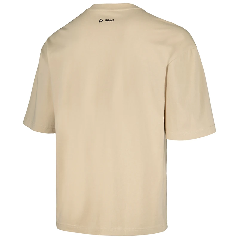 Unisex Qore Cream Boston Celtics Oversized Game Day Cozy Half Sleeve T-Shirt