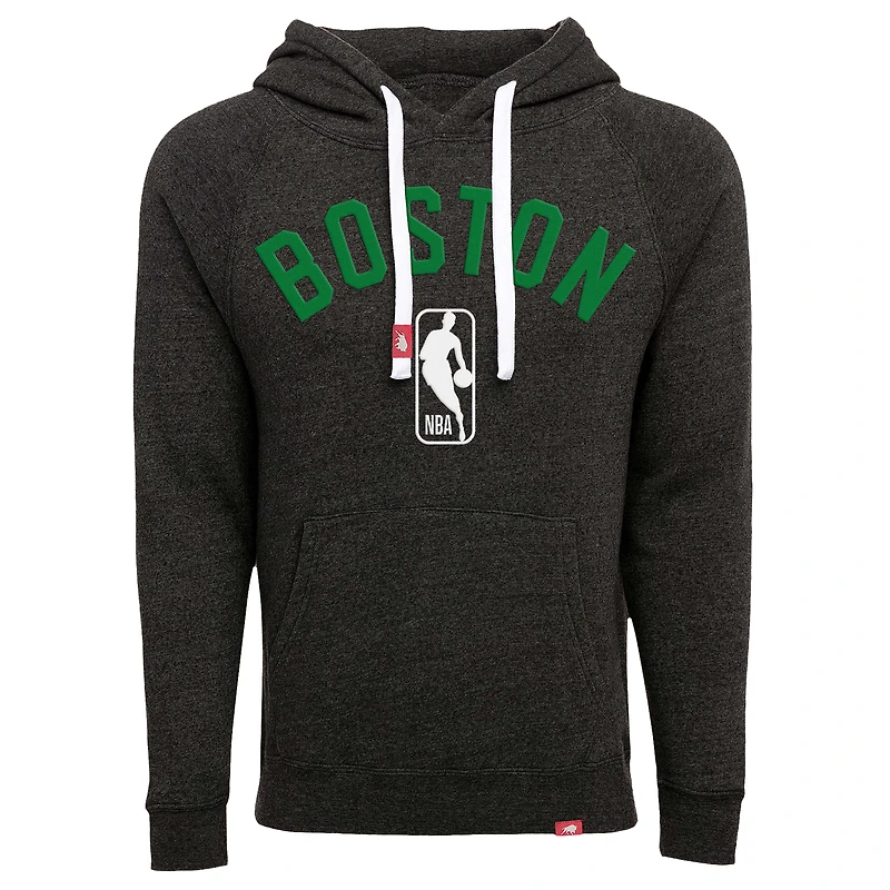 Sweat à capuche unisexe Sportiqe noir Boston Celtics Olsen Tri-Blend