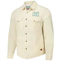 Unisex Sportiqe Cream Boston Celtics High Country Reeves Full-Button Long Sleeve Shirt