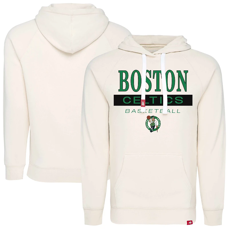 Unisex Sportiqe Cream Boston Celtics Olsen Tri-Blend Raglan Hoodie