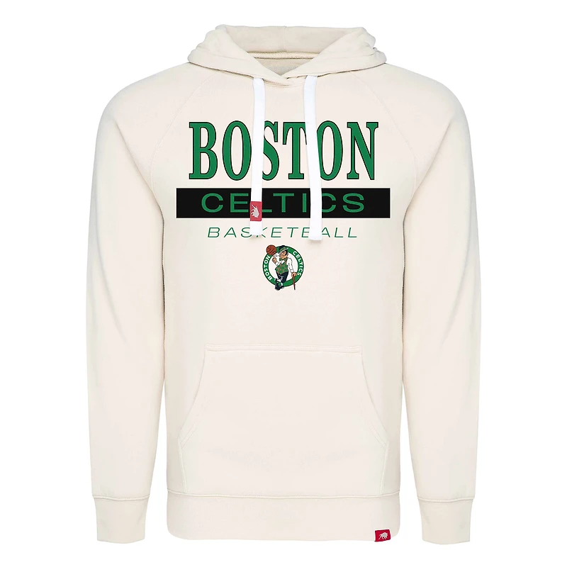 Unisex Sportiqe Cream Boston Celtics Olsen Tri-Blend Raglan Hoodie