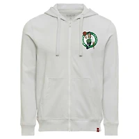 Unisex Sportiqe  Gray Boston Celtics Buxton Premium Full-Zip Hoodie
