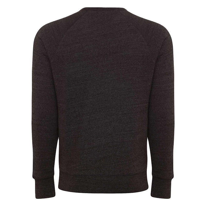 Sweat-shirt unisexe Sportiqe Heather Black Boston Celtics Harmon super doux à trois mélanges raglan